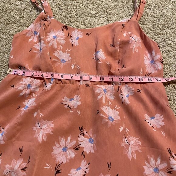 Torrid Falling Daisy Floral Print Babydoll Chiffon Cami #11686023 Size 00 - Picture 7 of 8